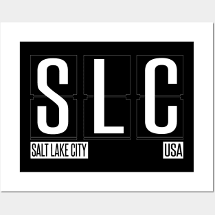 SLC- Salt Lake City Utah Airport Code Souvenir or Gift Shirt Posters and Art